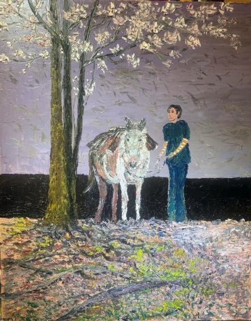 2026/1 油畫/畫刀 30F (91.*72.5cm)